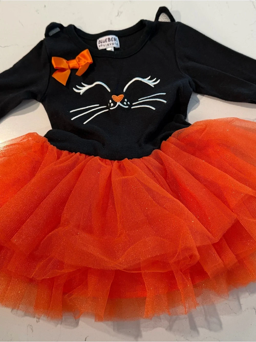 Burberry Black and Orange Kitty Tutu Set